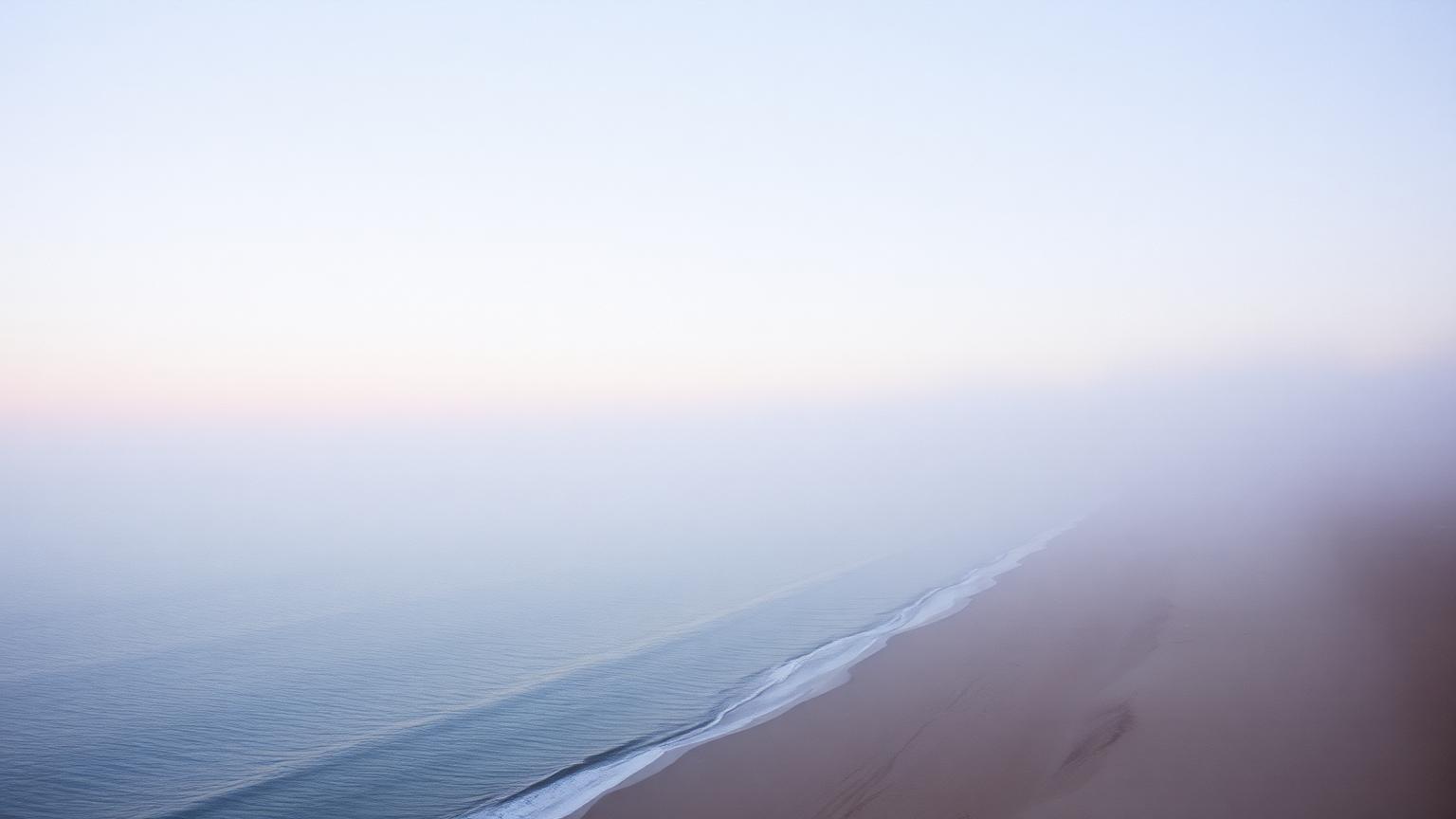 Hazy shore
