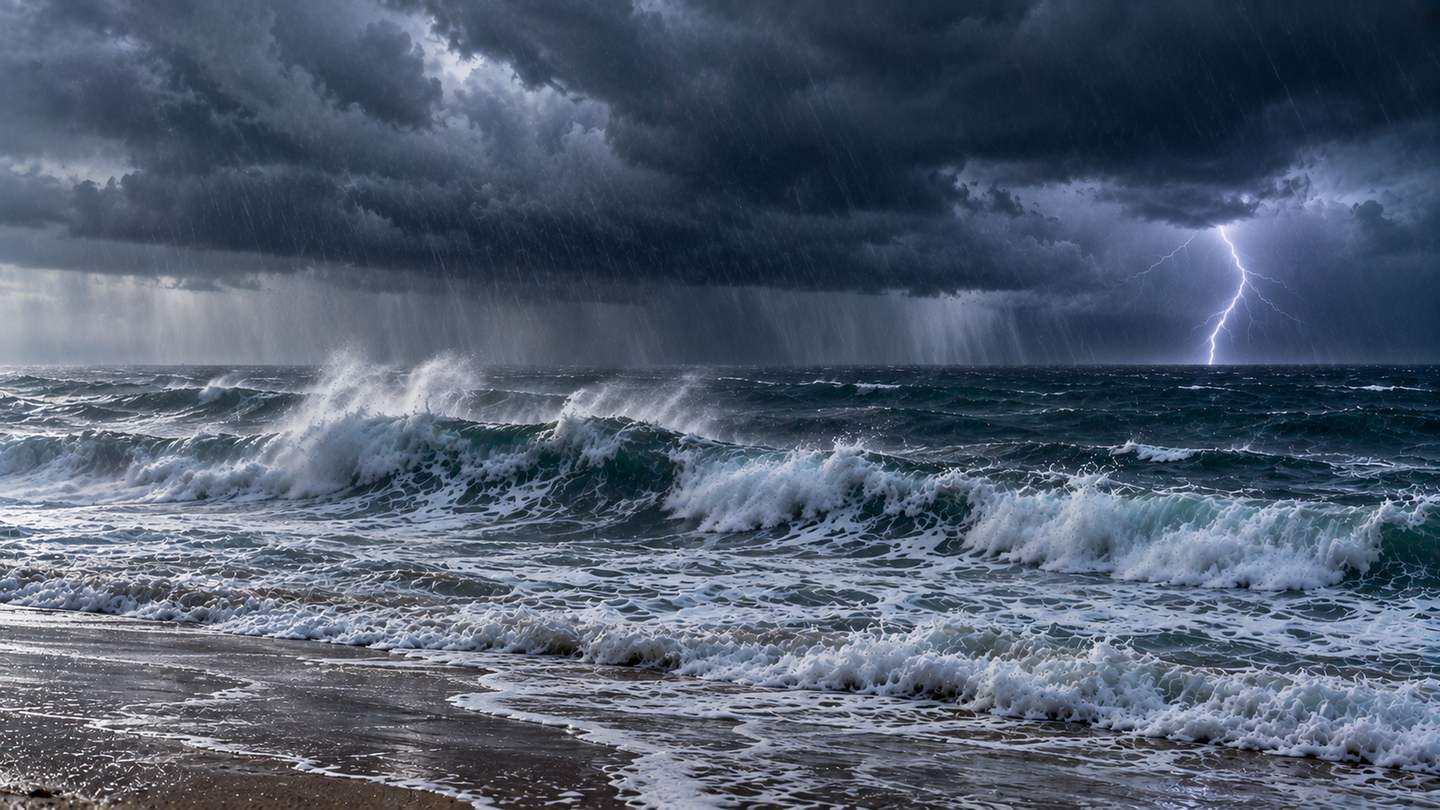 Stormy surf